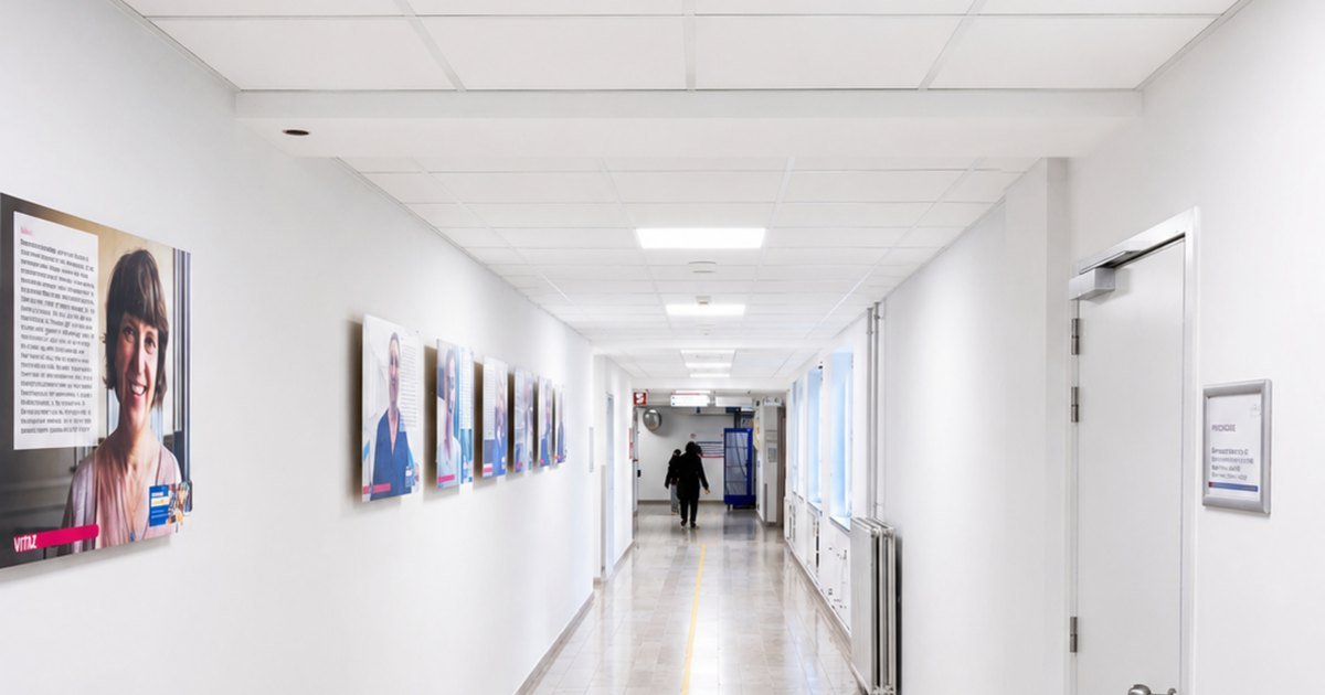 Ziekenhuisgang van VITAZ met nieuwe verlichting